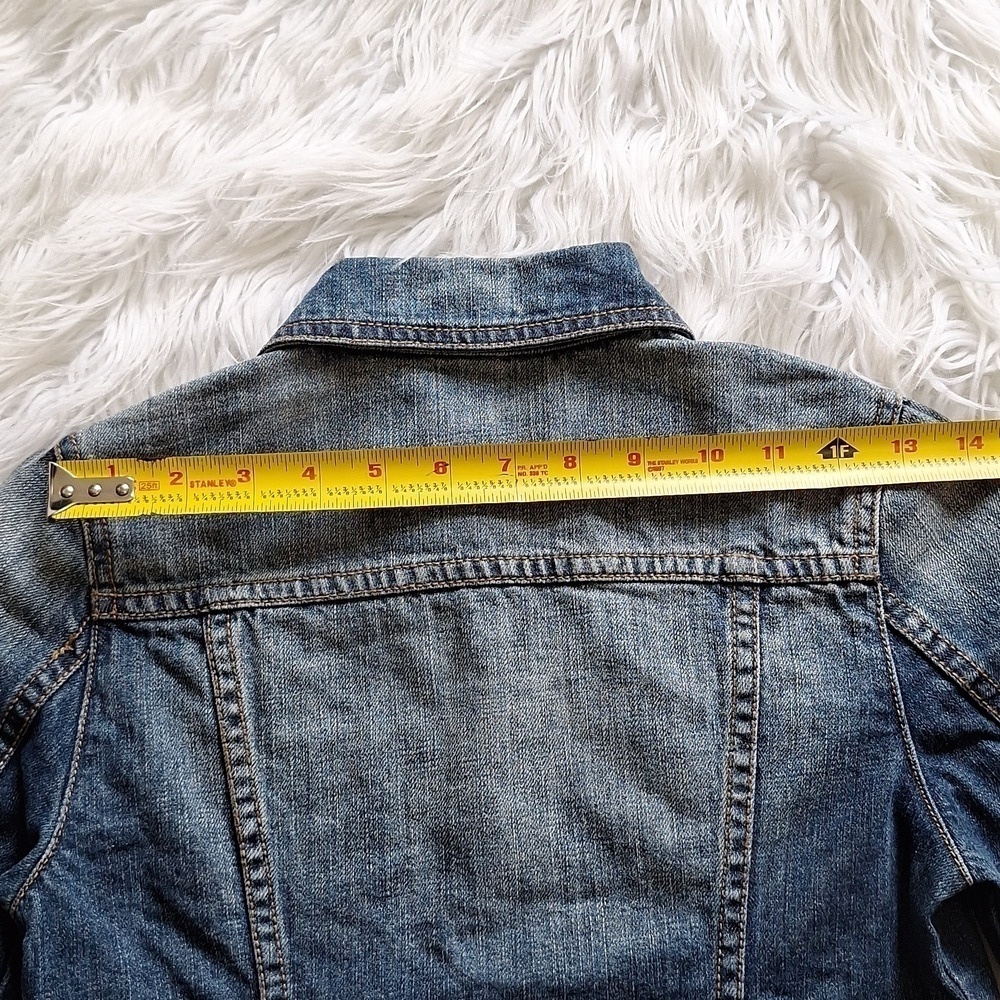 BENETTON JEANS Kids Snap Front Denim Jacket Size (M 7/8) - Picture 12 of 15